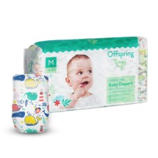 Підгузки Offspring Willy the Whale, розмір M, 6-10 кг, 42 шт. (DP-OI-FAT-M42P-WTW)
