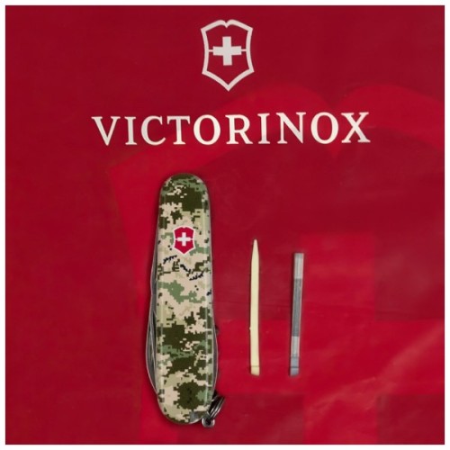 Ніж Victorinox Spartan Army 91 мм Піксель + Лого (1.3603.3_W3941p)