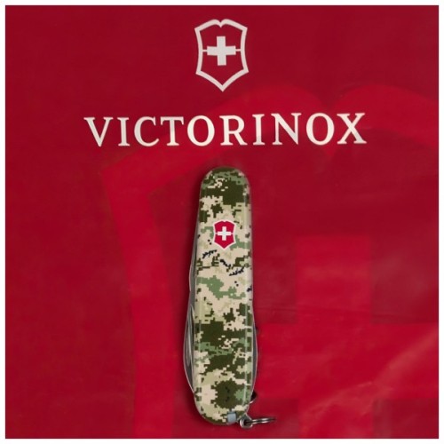 Ніж Victorinox Spartan Army 91 мм Піксель + Лого (1.3603.3_W3941p)