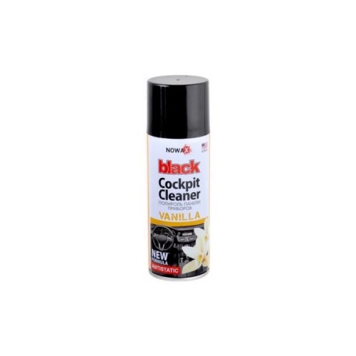 Автополіроль NOWAX BLACK Cockpit Cleaner 200ml, ваніль (NX00201)