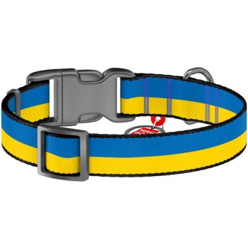 Нашийник для тварин WAUDOG Nylon з QR паспортом Colors of freedom пластиковий фастекс S (4501-4020)