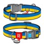 Нашийник для тварин WAUDOG Nylon з QR паспортом Colors of freedom пластиковий фастекс S (4501-4020)