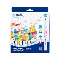 Фломастери Kite Creative Superwashable 24 кольорів (K-1153)