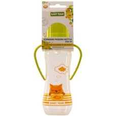 Пляшечка для годування Baby Team з силікон.соскою 250мл 0+ салат (1411_салатовый)