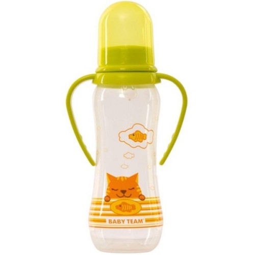 Пляшечка для годування Baby Team з силікон.соскою 250мл 0+ салат (1411_салатовый)