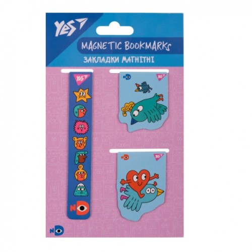 Закладки для книг Yes магнітні Stand with Ukraine 3 шт (708353)