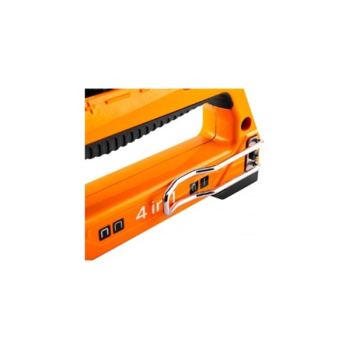 Степлер будівельний Neo Tools алюмінієвий, 4 в 1, 6-14 мм, тип скоб J, G, L, E, регулюванн (16-030)