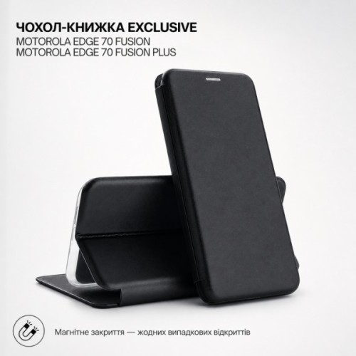 Чохол до мобільного телефона BeCover Exclusive Motorola Edge 70 Fusion / 70 Fusion Plus Black (716177)