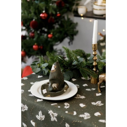 Скатертина Прованс Шапочки на зеленому 136х136 см (036854)