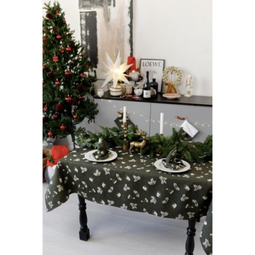 Скатертина Прованс Шапочки на зеленому 136х136 см (036854)