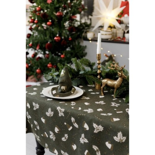 Скатертина Прованс Шапочки на зеленому 136х136 см (036854)