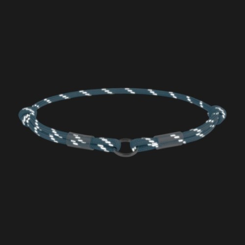 Шнурок для адресника WAUDOG Smart ID світловідбивний S 25-45 см блакитний (60402)