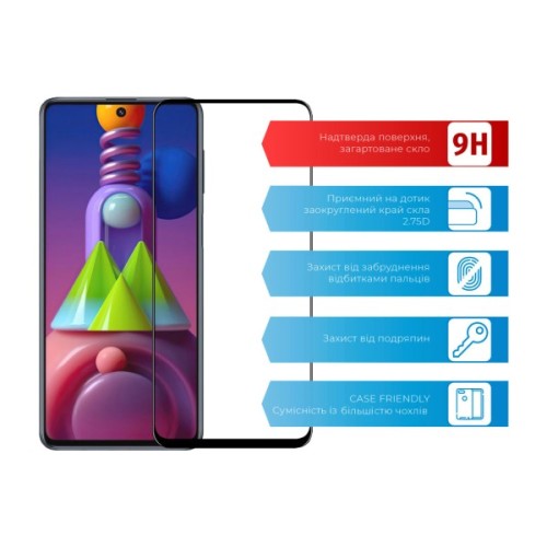 Скло захисне ACCLAB Full Glue Samsung M51 (1283126508660)