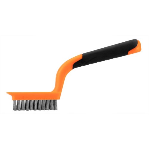 Щітка по металу Neo Tools 5х11 рядів, прямий дріт 0.3мм, 180мм, двокомпонентне руків'я (39-051)