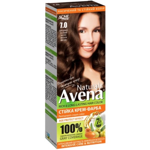 Фарба для волосся Acme Color Avena Naturals Стійка 7.0 - Medium Brown (4823115503114)