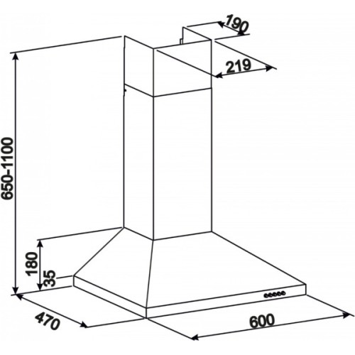 Витяжка кухонна Jantar KBT 650 LED 60 IS