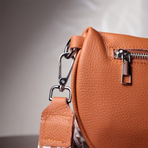 Сумка Vintage Шкіряна жіноча через плече з міні гаманцем Руда (22665)