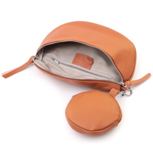 Сумка Vintage Шкіряна жіноча через плече з міні гаманцем Руда (22665)