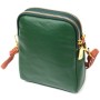 Сумка Vintage Трапеція з натуральної шкіри Зелена (22268)