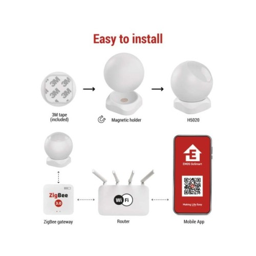 Датчик руху EMOS H5020 IP20 ZigBee (H5020)