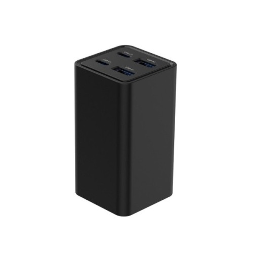 Зарядний пристрій Gembird 2xUSB-C PD65W + 2xUSB QC3.0 30W black (TA-UC-2A2C-PD65-01-BK)