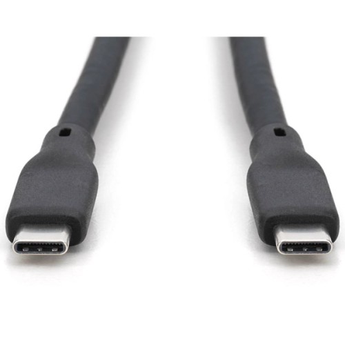 Дата кабель USB-C to USB-C 0.5m USB4 2.0 80G 240W 16K silicone black Digitus (AK-300350-005-S)