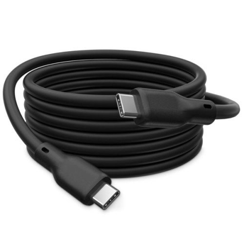 Дата кабель USB-C to USB-C 0.5m USB4 2.0 80G 240W 16K silicone black Digitus (AK-300350-005-S)