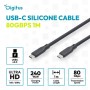 Дата кабель USB-C to USB-C 0.5m USB4 2.0 80G 240W 16K silicone black Digitus (AK-300350-005-S)