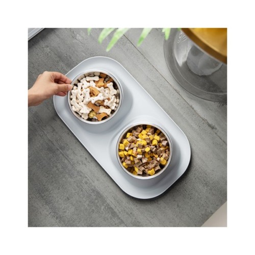 Посуд для котів Lapka Годівниця подвійна на підставці (LPK-25)