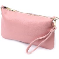 Сумка Vintage Жіноча з двома ременями з натуральної шкіри Рожева (22644)