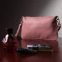 Сумка Vintage Жіноча з двома ременями з натуральної шкіри Рожева (22644)