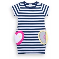 Плаття дитяче Breeze в смужку з кишеньками (8992-92G-blue)