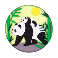 Набір для творчості Rosa Talent 3D-картина Панди МДФ ґрунтоване, 4 шари, 25х25см (4823098540083)