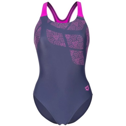 Купальник Arena Kikko Swimsuit Swim Pro Back 010807-790 синій, рожевий 46 (3468337757306)