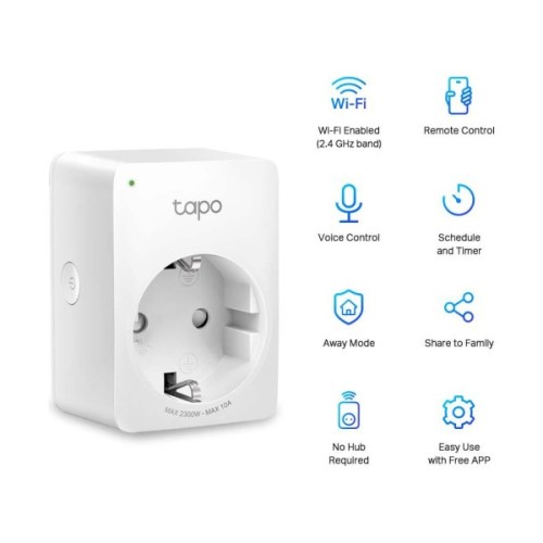 Розумна розетка TP-Link Tapo P100M N300 BT 10A (TAPO-P100M)