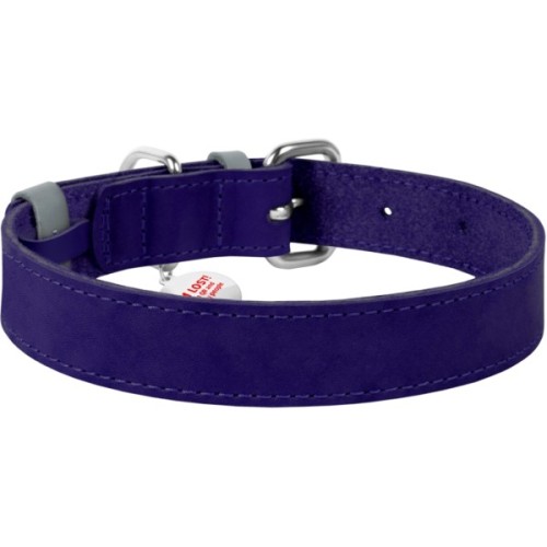Нашийник для тварин WAUDOG Classic шкіряний 12 мм х 21-29 см фіолетовий (02029)