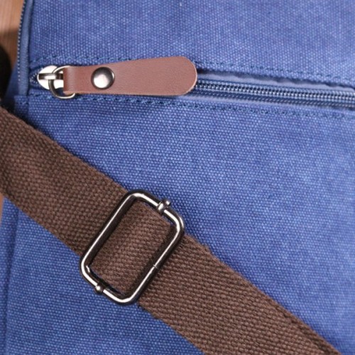 Сумка Vintage Чоловіча з щільного текстилю Синя (21246)