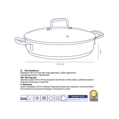 Сотейник Kela Flavoria 28 см (10186)