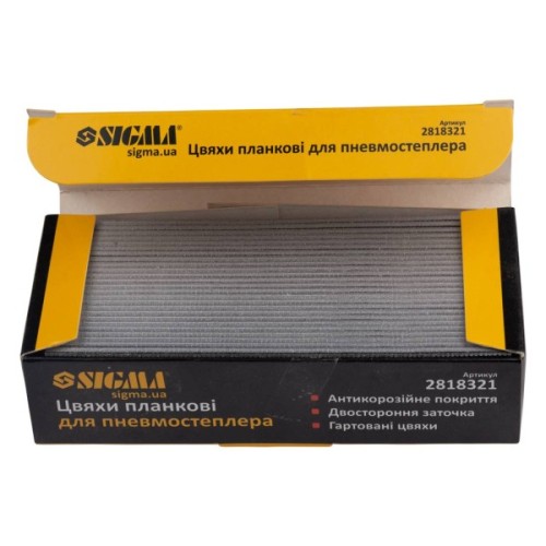 Цвяхи Sigma планкові 32x1.25x1мм для пневмостеплера 5000шт (2818321)