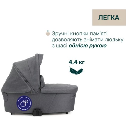 Коляска Chicco 2 в 1 Bellagio 2 Сіра (2900990903245) (87183.45.01)