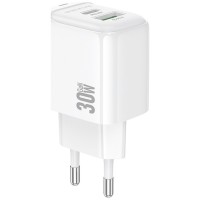 Зарядний пристрій BOROFONE BAS45A 1xUSB-C PD30W + 1xUSB QC3.0 white (6941991113871)