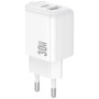 Зарядний пристрій BOROFONE BAS45A 1xUSB-C PD30W + 1xUSB QC3.0 white (6941991113871)