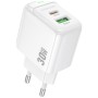 Зарядний пристрій BOROFONE BAS45A 1xUSB-C PD30W + 1xUSB QC3.0 white (6941991113871)