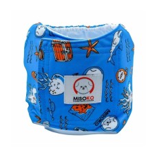 Підгузки для тварин MISOKO&CO багаторазові для кобелів, з восьминогом, XL 1 шт. блакитні (HAINMSK63957)