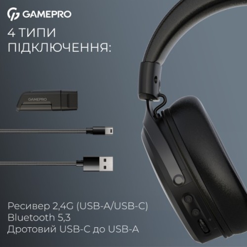 Навушники GamePro Asgard Freya Pro Wireless Black (HSW201B)