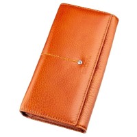 Гаманець Baliya Зі стразом жіночий шкіряний Помаранчевий (18976)