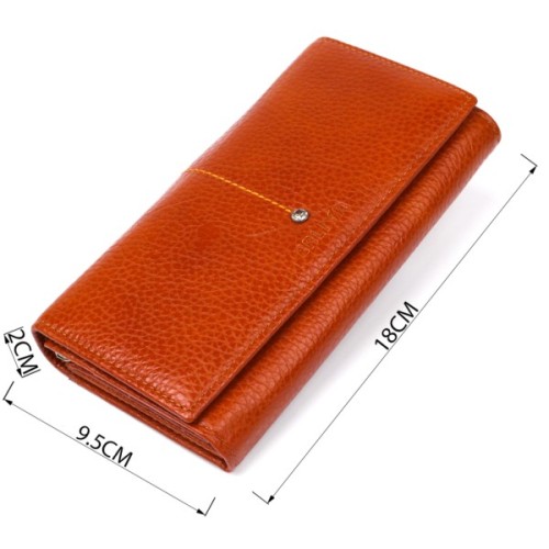 Гаманець Baliya Зі стразом жіночий шкіряний Помаранчевий (18976)