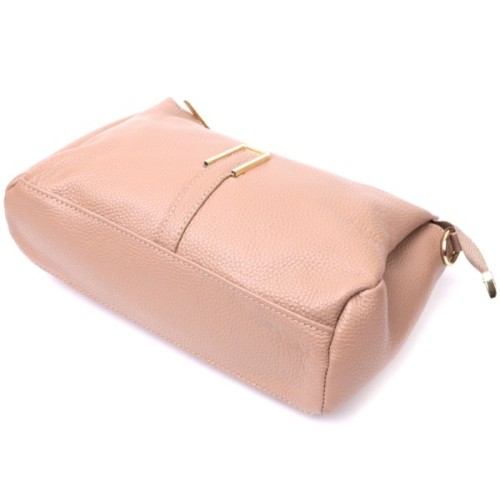 Сумка Vintage Через плече з натуральної шкіри Бежева (22289)