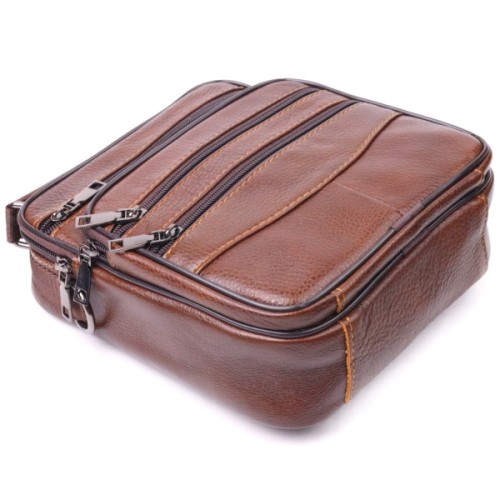 Сумка Vintage Чоловіча з натуральної шкіри Коричнева (21275)