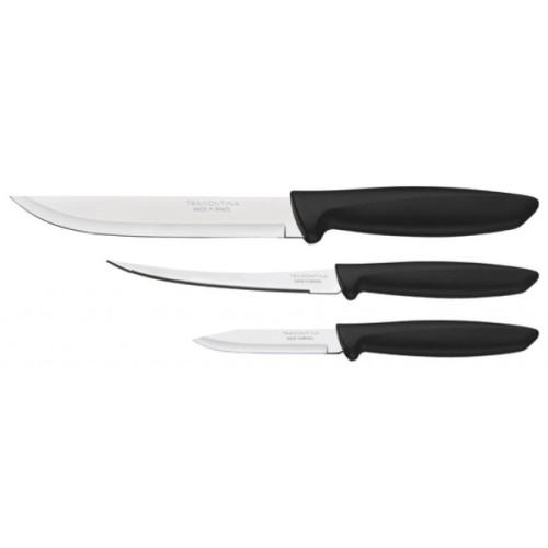 Набір ножів Tramontina Plenus 3шт Black (23498/013)